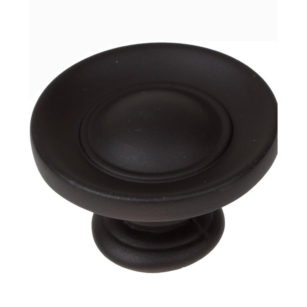 Black Round Cabinet Drawer Knob Furniture Hardware Home Decor